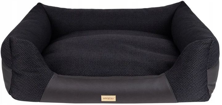 Legowisko dla psów Amiplay Milano Sofa S Czarne (5907563310698) - obraz 1