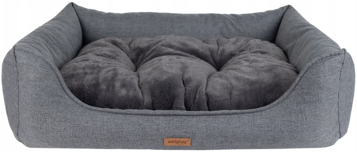 Лежак для собак Amiplay Como Sofa S Графітовий (5907563312142) - зображення 1
