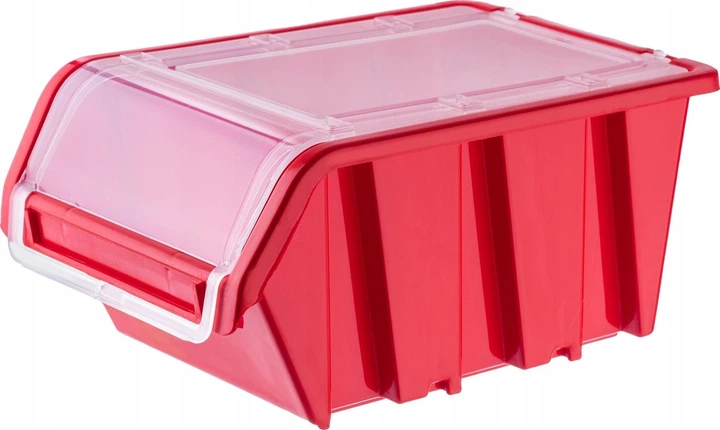 Zestaw kuwet warsztatowych z pokrywą Kadax KTR20 195 x 120 mm 20 szt. Czerwone (5903699456873) - obraz 2