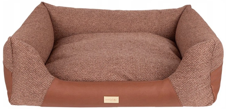Legowisko dla psów Amiplay Milano Sofa M Pomarańczowe (5907563310773) - obraz 1