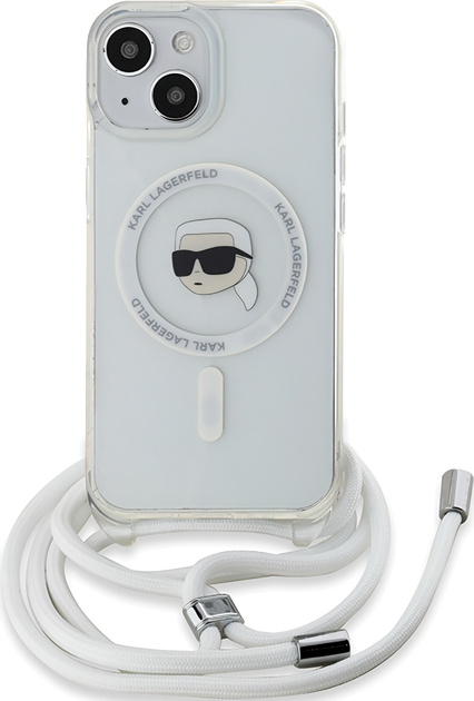 Панель Karl Lagerfeld Crossbody IML Karl Head Magsafe для Apple iPhone 15/14/13 Transparent (KLHMP15SHCKHNT) - зображення 4