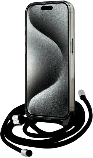Etui Karl Lagerfeld IML Crossbody Monogram Karl & Choupette do Apple iPhone 15 Pro Black (KLHMP15LHCKCKLCK) - obraz 4