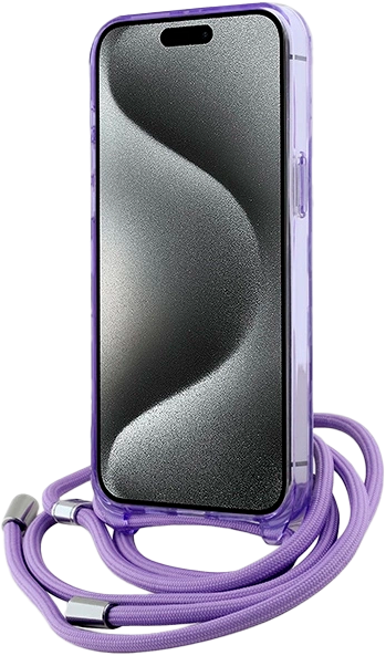 Etui Karl Lagerfeld IML Crossbody Monogram Karl & Choupette Head MagSafe do Apple iPhone 15 Pro Max Purple (KLHMP15XHCKCKLCU) - obraz 3