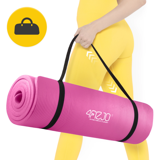 Коврик (мат) спортивный 4FIZJO NBR 180 x 60 x 1.5 см для йоги и фитнеса Pink (P-5905973405669) - Фото 7 Коврик (мат) спортивный 4FIZJO NBR 180 x 60 x 1.5 см для йоги и фитнеса Pink (P-5905973405669) - изображение 7
