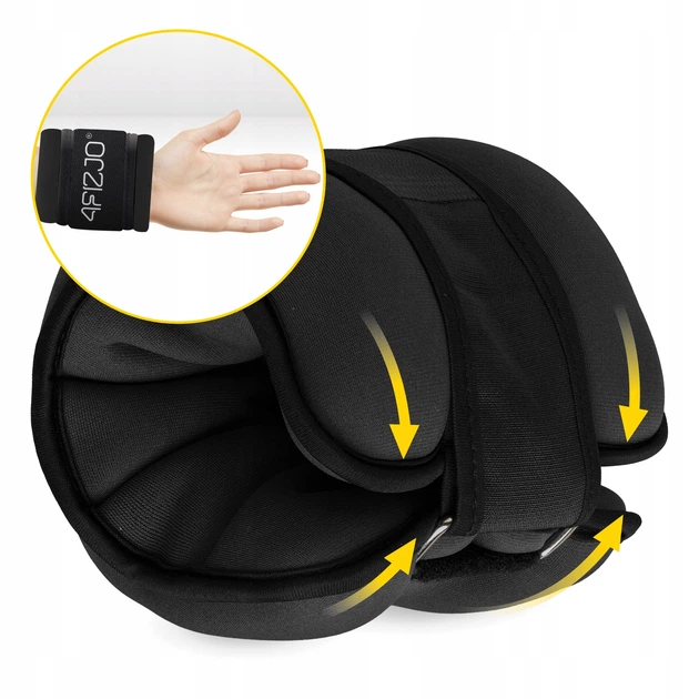 Утяжелители-манжеты для ног и рук 4FIZJO 2 x 2 кг Black (P-5907739311108) - изображение 3