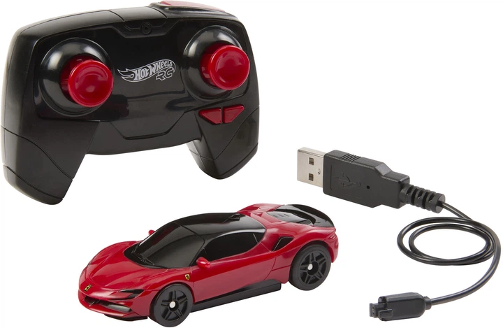 Samochód zdalnie sterowany Hot Wheels Ferrari SF90 Stradale Assetto Fiorano 1:64 JGD09 (194735311057) - obraz 5