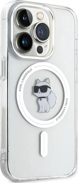 Etui Karl Lagerfeld IML Choupette MagSafe do Apple iPhone 14 Pro Transparent (KLHMP14LHFCCNOT) - obraz 2