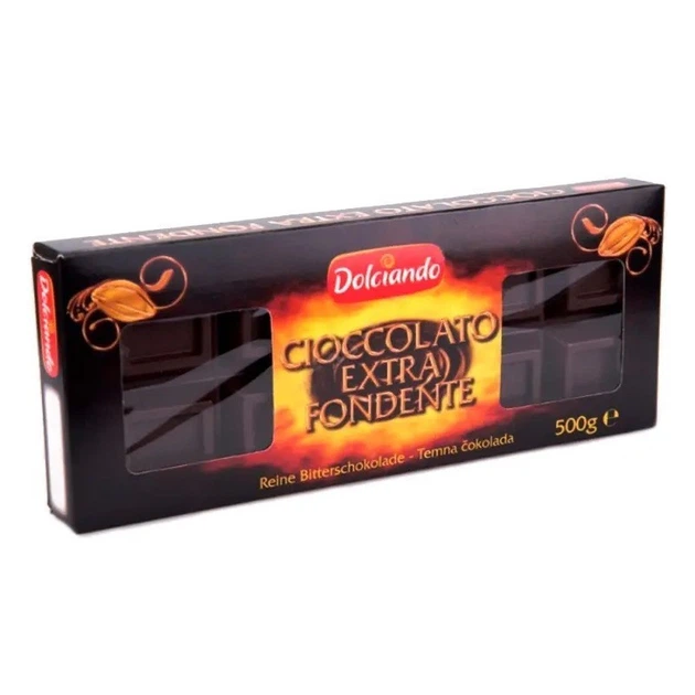 Шоколад Чорний Dolciando Cioccolato Extra Fondente 50% какао 500 г - Фото 2 Шоколад Чорний Dolciando Cioccolato Extra Fondente 50% какао 500 г - изображение 2