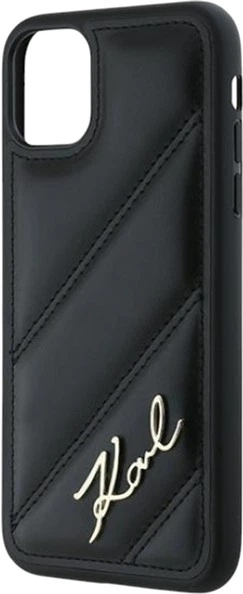 Панель Karl Lagerfeld Diagonal Quilted Script для Apple iPhone 11/Xr Black (KLHCN61PQDSMGK) - зображення 6