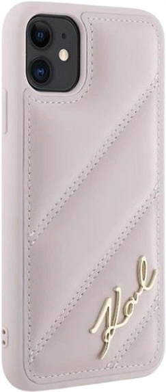 Etui Karl Lagerfeld Diagonal Quilted Script do Apple iPhone 11/Xr Pink (KLHCN61PQDSMGP) - obraz 4