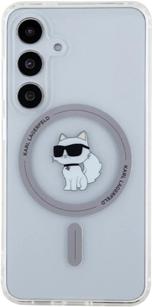 Etui Karl Lagerfeld IML Choupette MagSafe do Samsung Galaxy S24 Transparent (KLHMS24SHFCCNOT) - obraz 3