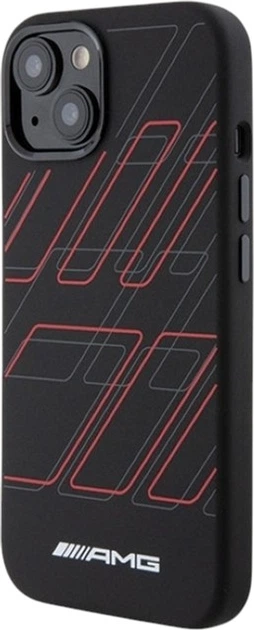 Панель AMG Silicone Large Rhombuses Pattern MagSafe для Apple iPhone 15 Plus/14 Plus Black (AMHMP15M23SSPK) - зображення 2