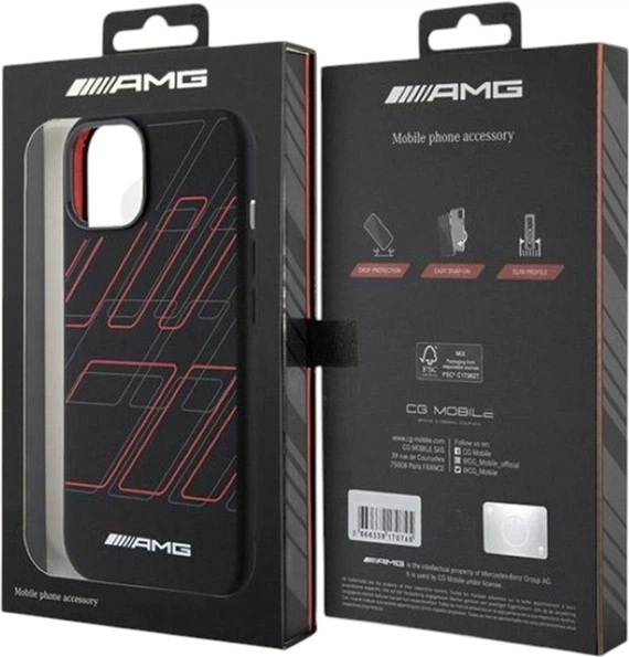Панель AMG Silicone Large Rhombuses Pattern MagSafe для Apple iPhone 15 Plus/14 Plus Black (AMHMP15M23SSPK) - зображення 8
