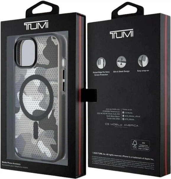 Панель TUMI Frosted Camo Print MagSafe для Apple iPhone 15/14/13 Black (TUHMP15STCAMK) - зображення 8