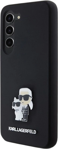 Etui Karl Lagerfeld Silicone Karl&Choupette Metal Pin do Samsung Galaxy S23 Black (KLHCS23SSMHKCNPK) - obraz 2