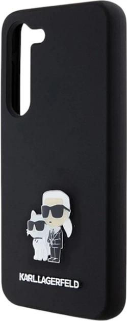 Etui Karl Lagerfeld Silicone Karl&Choupette Metal Pin do Samsung Galaxy S23 Black (KLHCS23SSMHKCNPK) - obraz 6