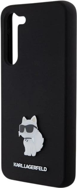 Панель Karl Lagerfeld Silicone Choupette Metal Pin для Samsung Galaxy S23 Plus Black (KLHCS23MSMHCNPK) - зображення 6