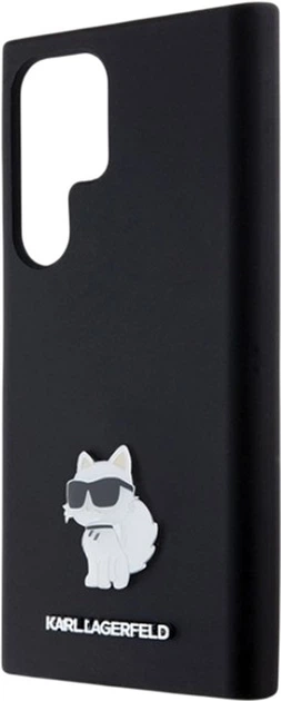 Etui Karl Lagerfeld Silicone Choupette Metal Pin do Samsung Galaxy S23 Ultra Black (KLHCS23LSMHCNPK) - obraz 6