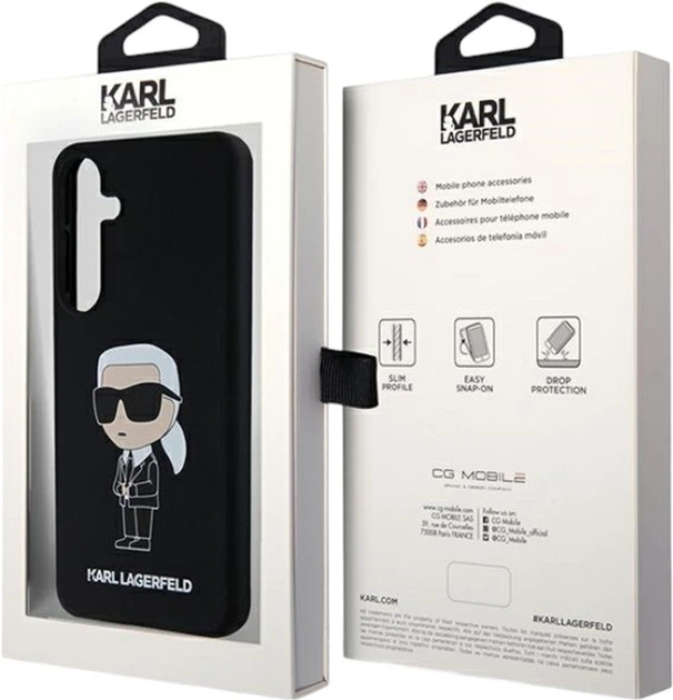 Etui Karl Lagerfeld Silicone Ikonik do Samsung Galaxy S24 Black (KLHCS24SSNIKBCK) - obraz 8