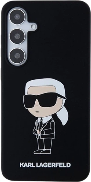 Etui Karl Lagerfeld Silicone Ikonik do Samsung Galaxy S24 Plus Black (KLHCS24MSNIKBCK) - obraz 3