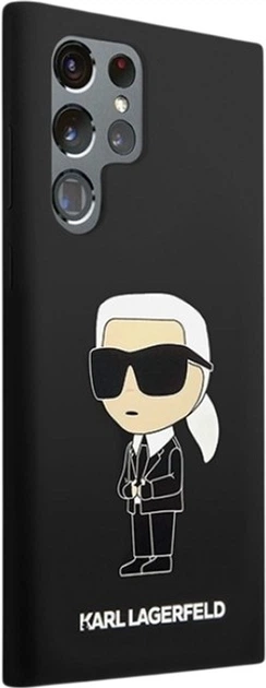 Etui Karl Lagerfeld Silicone Ikonik do Samsung Galaxy S24 Ultra Black (KLHCS24LSNIKBCK) - obraz 4