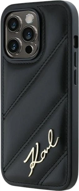 Панель Karl Lagerfeld Diagonal Quilted Script для Apple iPhone 14 Pro Max Black (KLHCP14XPQDSMGK) - зображення 2