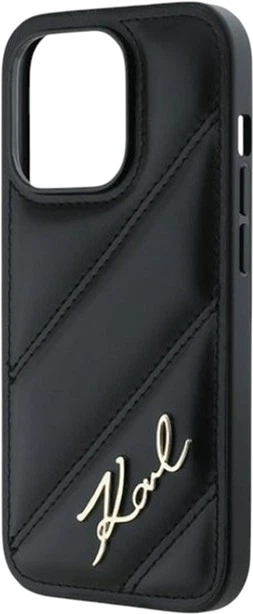 Панель Karl Lagerfeld Diagonal Quilted Script для Apple iPhone 14 Pro Black (KLHCP14LPQDSMGK) - зображення 6