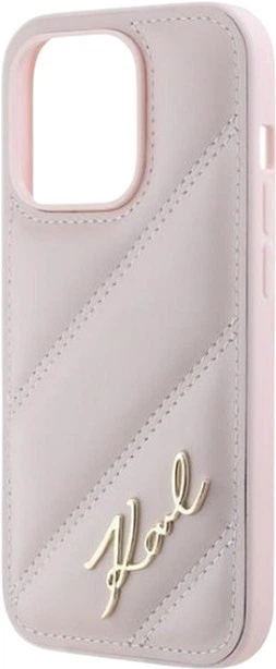 Etui Karl Lagerfeld Diagonal Quilted Script do Apple iPhone 14 Pro Max Pink (KLHCP14XPQDSMGP) - obraz 6