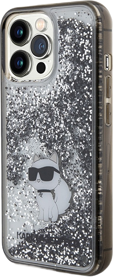 Etui Karl Lagerfeld Liquid Glitter Choupette do Apple iPhone 13 Pro Max Transparent (KLHCP13XLKCNSK) - obraz 1