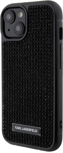 Etui Karl Lagerfeld Rhinestone Logo Metal Plate do Apple iPhone 15 / 14 / 13 Black (KLHCP15SHDSPLK) - obraz 2