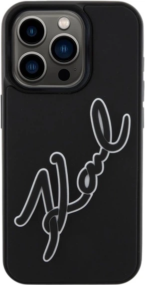 Панель Karl Lagerfeld 3D Rubber Signature для Apple iPhone 15 Pro Max Black (3666339257576) - зображення 3