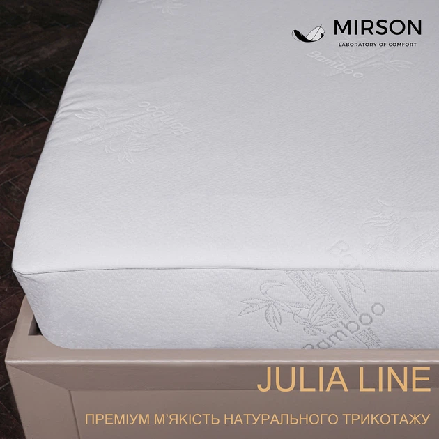 Наматрасник MirSon №1521 Julia Тенсель (Modal) с резинкой по периметру 120x200 см (2200010343946) - Фото 1 Наматрасник MirSon №1521 Julia Тенсель (Modal) с резинкой по периметру 120x200 см (2200010343946) - изображение 1