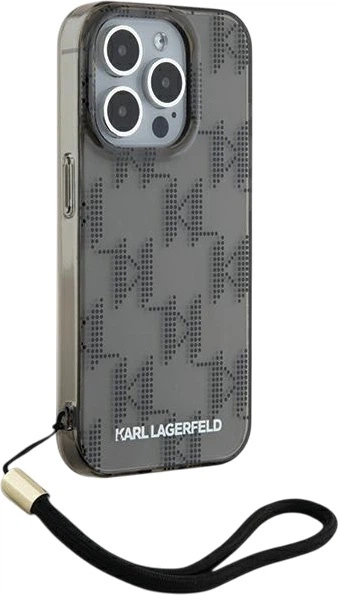 Панель Karl Lagerfeld IML Mono KL Pattern & Cord для Apple iPhone 15 Pro Max Silver (3666339258276) - зображення 3