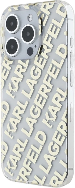 Etui plecki Karl Lagerfeld IML Fullover Logo do Apple iPhone 15 Pro Golden (3666339258689) - obraz 2