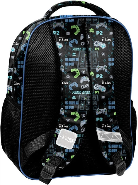 Шкільний рюкзак Paso Game on! Pad 38 x 29 x 16 см 18 л Чорний (5903162134796) - зображення 3