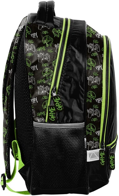 Шкільний рюкзак Paso Game on! Pad 38 x 28 x 15 см 18 л Чорний (5903162135366) - зображення 2