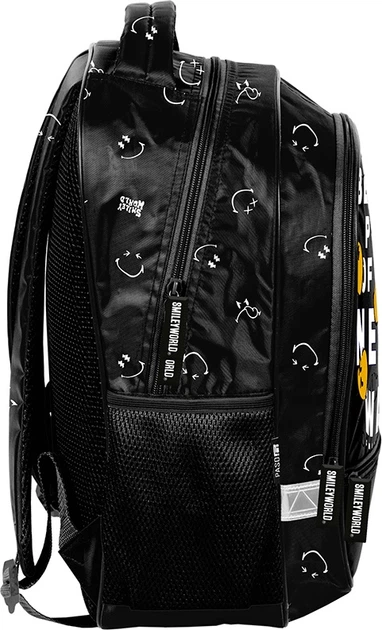 Шкільний рюкзак Paso See the good Smileyworld 38 x 28 x 15 см 18 л Чорний (5903162136448) - зображення 2
