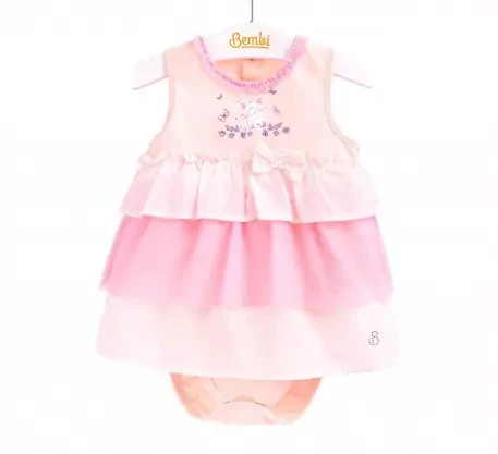 Боди-платье для девочки Bembi БД 142 62 см розовый - Фото 1 Боди-платье для девочки Bembi БД 142 62 см розовый - изображение 1