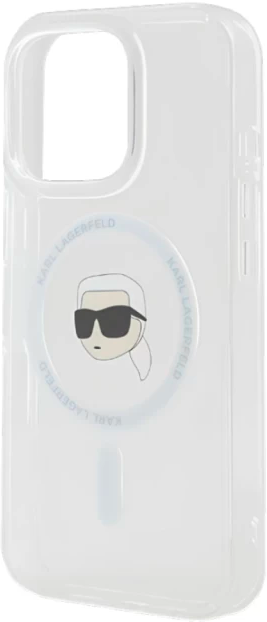 Etui Karl Lagerfeld IML Metal Karl Head MagSafe do Apple iPhone 16 Pro White (KLHMP16LHLSKIH) - obraz 6