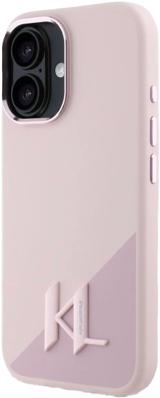 Etui Karl Lagerfeld Shadow Initial MagSafe do Apple iPhone 16 Pink (KLHMP16SSCMKMPCP) - obraz 2