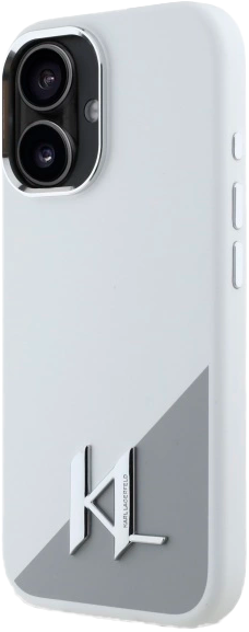 Панель Karl Lagerfeld Shadow Initial MagSafe для Apple iPhone 16 White (KLHMP16SSCMKMPCH) - зображення 2