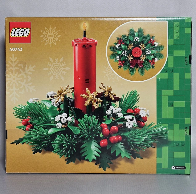 Праздничное украшение со свечой LEGO Декор для рождественского стола (40743) - изображение 5