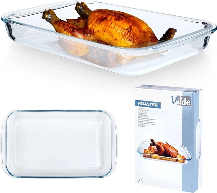 Naczynie Vilde żaroodporne szklane 39.5 x 24 x 5 cm 3 l (5904316472719) - obraz 5