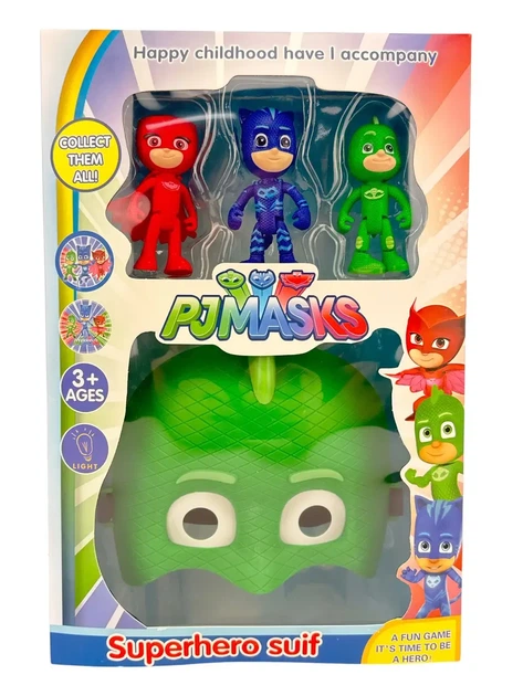 Игровой набор PJ Masks «Герои в масках» Маска Гекко зеленая со светом + 3 фигурки героев 10 см - Фото 4 Игровой набор PJ Masks «Герои в масках» Маска Гекко зеленая со светом + 3 фигурки героев 10 см - изображение 4