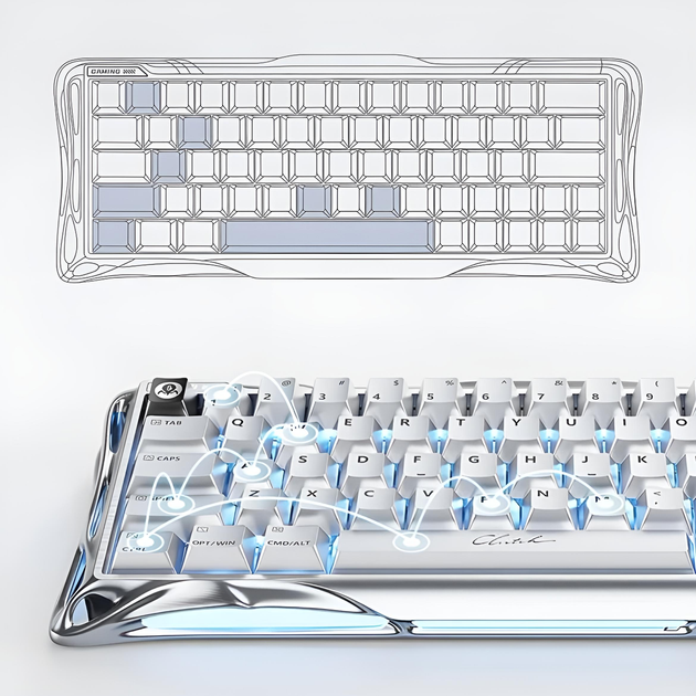 Клавиатура игровая GravaStar Mercury V60 Pro Deluxe Edition