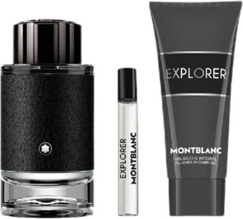 Zestaw dla mężczyzn Montblanc Explorer Woda perfumowana 100 ml + Miniaturka Woda perfumowana 7.5 ml + Żel pod prysznic 100 ml (3386460154932) - obraz 2