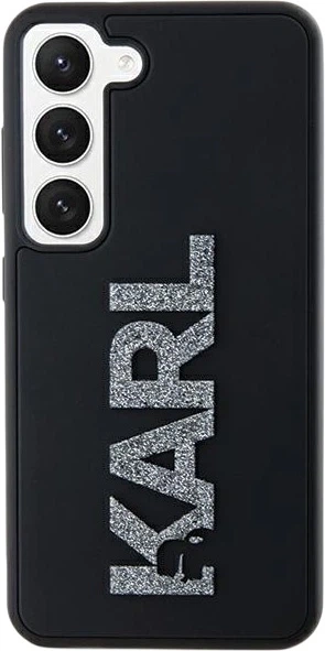 Панель Karl Lagerfeld 3D Rubber Glitter Logo для Samsung Galaxy S24 Black (3666339259082) - зображення 3