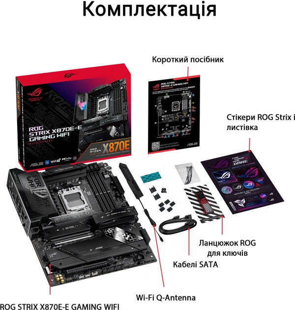 Материнская плата Asus ROG STRIX X870E-E GAMING WIFI (sAM5, AMD
