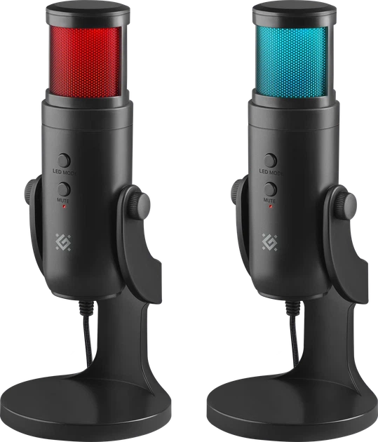 Ігровий стрим-мікрофон Defender Galactar GMC 250 USB LED Black (4745090829136) - зображення 2