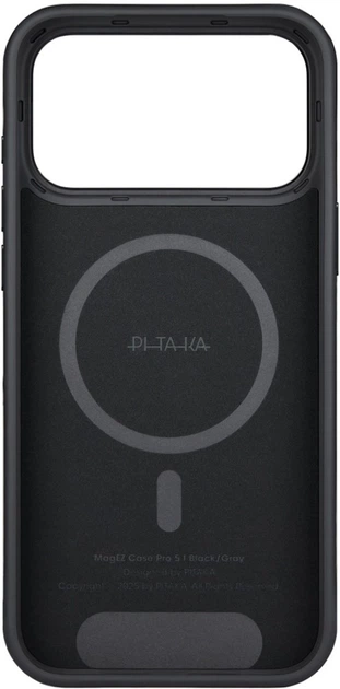Панель Pitaka Aramid UltraGuard MagSafe для Apple iPhone 17 Pro Max Black/Gray (KI1701PBM) - зображення 3